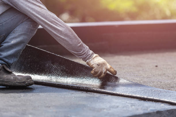 Professional Basement Waterproofing technician working in Yorktown, IN